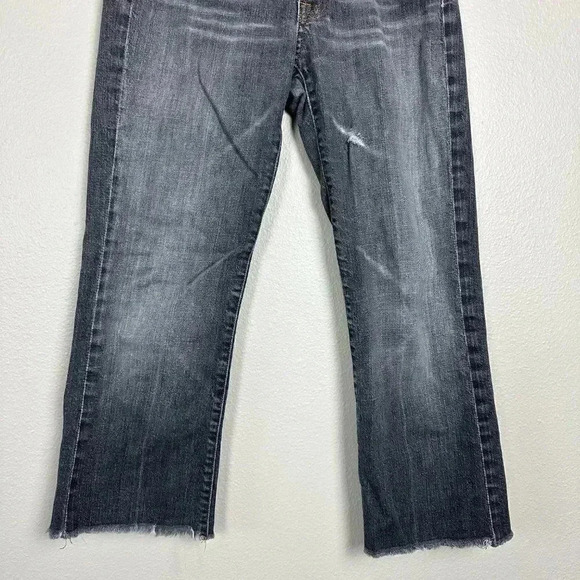 7 for all Mankind Bootcut Low Rise Jeans Faded Black Denim Size 28 - Picture 5 of 9